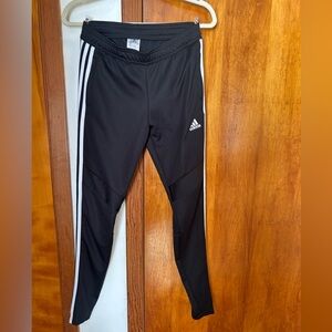 Adidas Women's Black Track Pants with White Accents